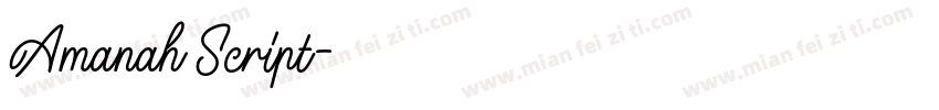 Amanah Script字体转换